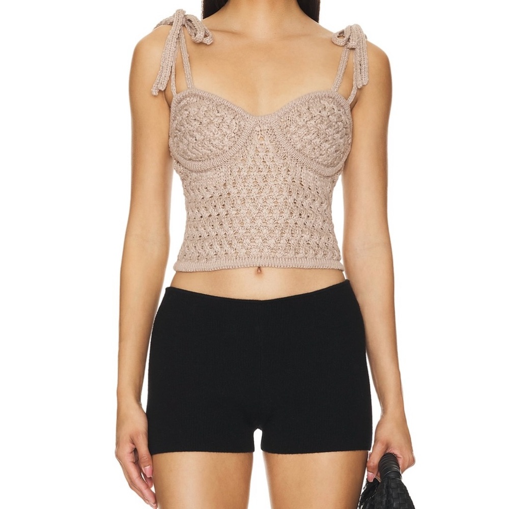 Crochet Tie-Strap Top-NEW w/attached tag